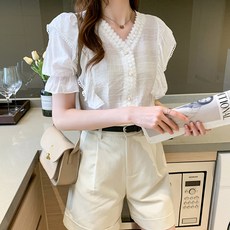 Luna 女孩 nelsie 荷葉邊襯衫