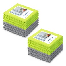 Ssukssak四角形吸水魔術清潔抹布 綠色 8入+灰色 8入組 40*60cm, 1套