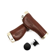 Etocorea自行車皮革經典把手套 130mm, 棕色的, 1套