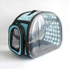 콤피펫츠 반려동물 강아지 발바닥 EVA 투명하드 이동가방, 스카이블루, 1개