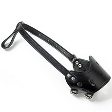 Prime皮革狗狗嘴套 L, 黑色的, 1個