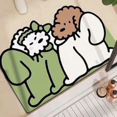 다다랜드 버블독 규조토 발매트, 잠옷 강아지