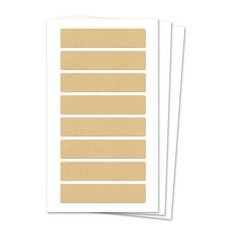 01 SEALS 牛皮帶狀素色標籤貼紙 C-28, 125個