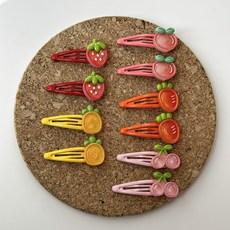 BEASOL 水果風按壓髮夾 5款 x 2件組