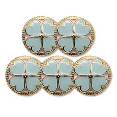 Button King 東大門鈕扣王 TWICE 鈕扣 21mm, 金薄荷色, 5個