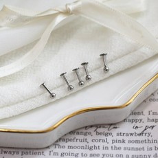 Midami 基本款醫療鋼內螺紋唇釘耳環 3mm 5入 + 收納盒組