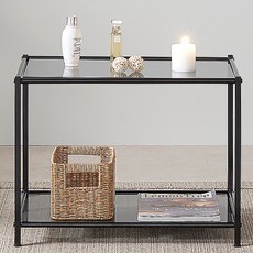 Tres Belle 鐵製玻璃模組層架 E6040, 黑色