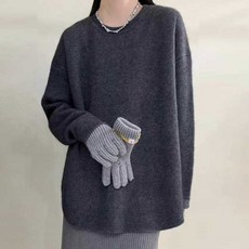 피어니스트 루즈핏 파스텔 롱 니트