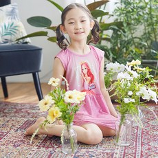 祕密珠珠 女童涼感透氣秀麗無袖洋裝