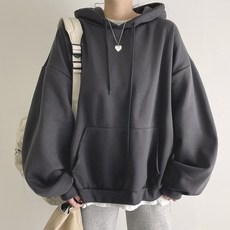 With Huilin 女款杏仁寬鬆連帽大學T