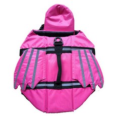 天使般的狗狗翅膀救生衣, 粉紅色
