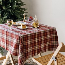 Cottage 露營桌布 Merry Check, 6人(250 x 115 cm), 紅色
