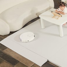 Bunny House 幼兒用溜滑梯地墊 + 防滑墊 4入組, 淺灰色