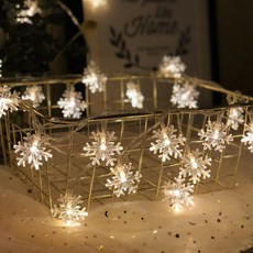 inbloom 雪花LED燈串 50燈, 1個, 暖白色