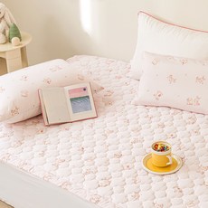 SesaOnline Heybani超細纖維背面防潑水防蟎保潔墊, 粉色的