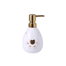 白色貓掌圖案洗手乳分裝瓶 YT_RA600, 1個