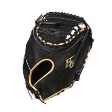 HI-GOLD J Steer 隱藏剛性接球手的右投球手套 HL205MBGCM001, 黑色+金色