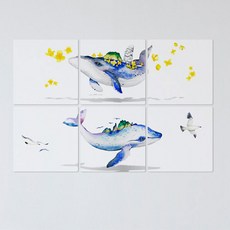 GGOOMIM 多功能相框 背負著濟州島和獨島的鯨魚 if369