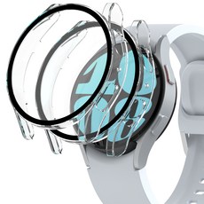 NUART 不變色 Galaxy Watch 全蓋硬殼(2 件裝), 透明+透明, 1組