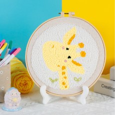 쏘앤영 핸드메이드 스킬자수 DIY 키트, 기린, 1개