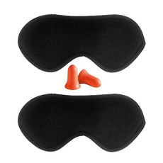 SleepQ眼罩 黑色 2入+耳塞 2入組, 1套