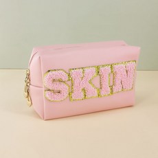 Elsso 多用途彩色柔軟英文標誌日常旅行收納包