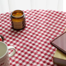 Cheonpam 寬幅 30支紗 色織棉 Pusato 紅色格紋布料, 1個, 紅色 1473