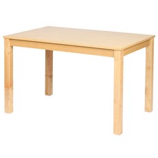 도리퍼니처 캐빈 고무나무 원목 식탁, 내추럴, 4인용