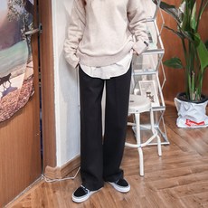 SUBIJEANS 女款壓褶羊毛休閒褲 SL5123-1