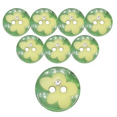 고급 보석 큐빅 와이셔츠 단추 12mm, 조각에폭07, 8개