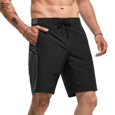 tesla 男士泳褲 沙灘褲 TM-MSB33, 黑色_KCH