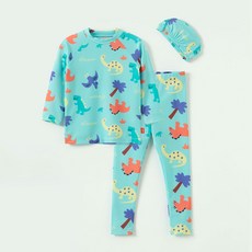 오즈키즈 삐죽공룡 래쉬가드 + 수모 세트