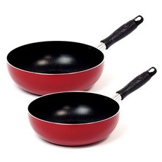 Tosco 基本炒鍋套裝 2ea, 紅色, 炒鍋22cm+炒鍋24cm