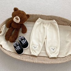 Bebeniz 兒童鬆餅熊膝蓋補丁長褲