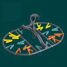 편리한 가정용 여행용 다목적 옷걸이 행거 라운드 빨래 집게, 그레이, 1개