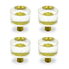 EASYWAY Fiore 單孔金色家具把手, 4個