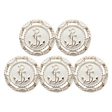 아플리닻 단추 18mm, 골드화이트, 5개