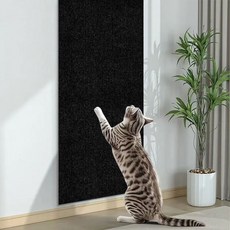 에드 고양이 가구 보호 스크래쳐 스티커, 블랙, 1개