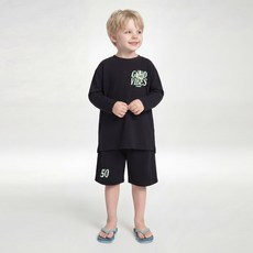 젤리스푼 아동용 피너츠 스누피 서핑 래시가드 상하의 세트