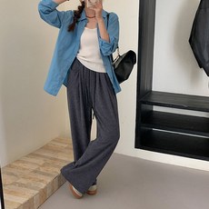 andstyle 女款 Minute 寬版鬆緊帶運動褲 263637 長版
