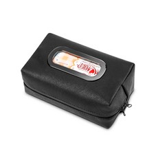 皮革扣環面紙盒, 黑色