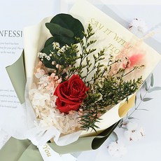 Garden in the City 經典永生玫瑰花束 + 提袋, 紅色