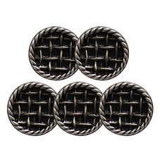 東大門鈕扣王Chloe鈕扣 21mm, 銀黑色, 5個