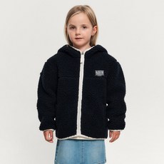 MaritheFrancoisGirbaud 兒童 CLASSIC LOGO 刷毛連帽拉鍊外套