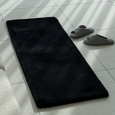 인룸 베이직 퍼 극세사 주방매트, 블랙