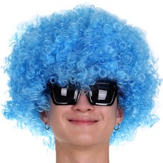 Party09 Jumbo派對假髮, 藍色, 1個