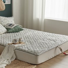 쉬즈홈 블랑 순면 온수매트커버, 그린