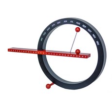 SN創意室內磁吸式月曆, 03 黑色和紅色除了一周中的幾天, 1個