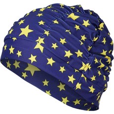 Moa Sports 皺褶泳帽, 1個, 星海軍