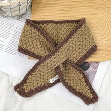 HARAROI 撞色迷你針織圍巾